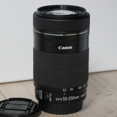 Canon EF-S 55-250mm F4-5.6 STM Telephoto DSLR Camera Lens *VERY GOOD/TESTED*