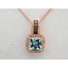 LeVian Pendant Necklace Aquamarine in 14K Rose Gold 1 1/2 cts — photo 2