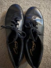 Capezio Black Tele Tone Tap Lace-Up Dance Shoes, TELE TONE TAP 6 wide