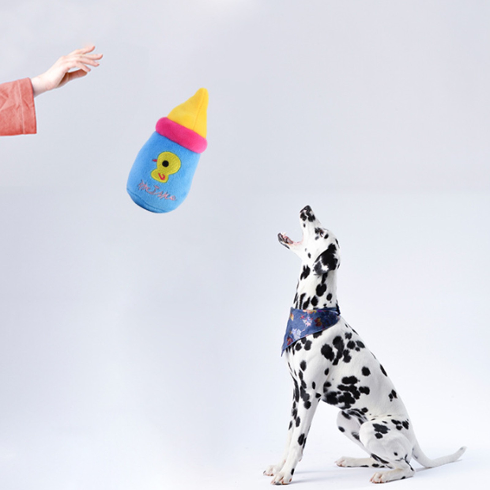 Dog Plush Toy Milk Bottle Anti Bite Relieve Boredom Pet Dogs Squeaky Toy New