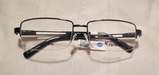 Fatheadz FH-00187 Flight XL Half-Rim Glasses Frame Gunmetal Color 60-17-150