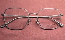 Coach HC5191TD Gunmetal Full Rim Titanium Square Eyeglass Frames 53-18-145