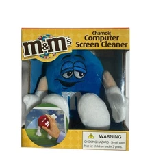 NEW M&M's Blue Chamois Computer Screen Cleaner Soft Fun Collectible Gift NIB