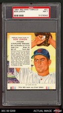 1954 Red Man #21 Bob Lemon With Tab  Indians HOF PSA 7 - NM