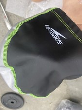 Speedo Swim Cap Adult Unisex Silicone Competition Swimming, Black Silver Green