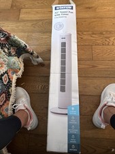 Status 32" Oscillating Tower Fan 3-Speed with Timer, Slim Design