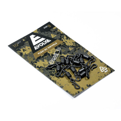 Evolve Tackle Flexi QC Swivels Smooth Rotation Quick Change Karpfenangeln Wirbel