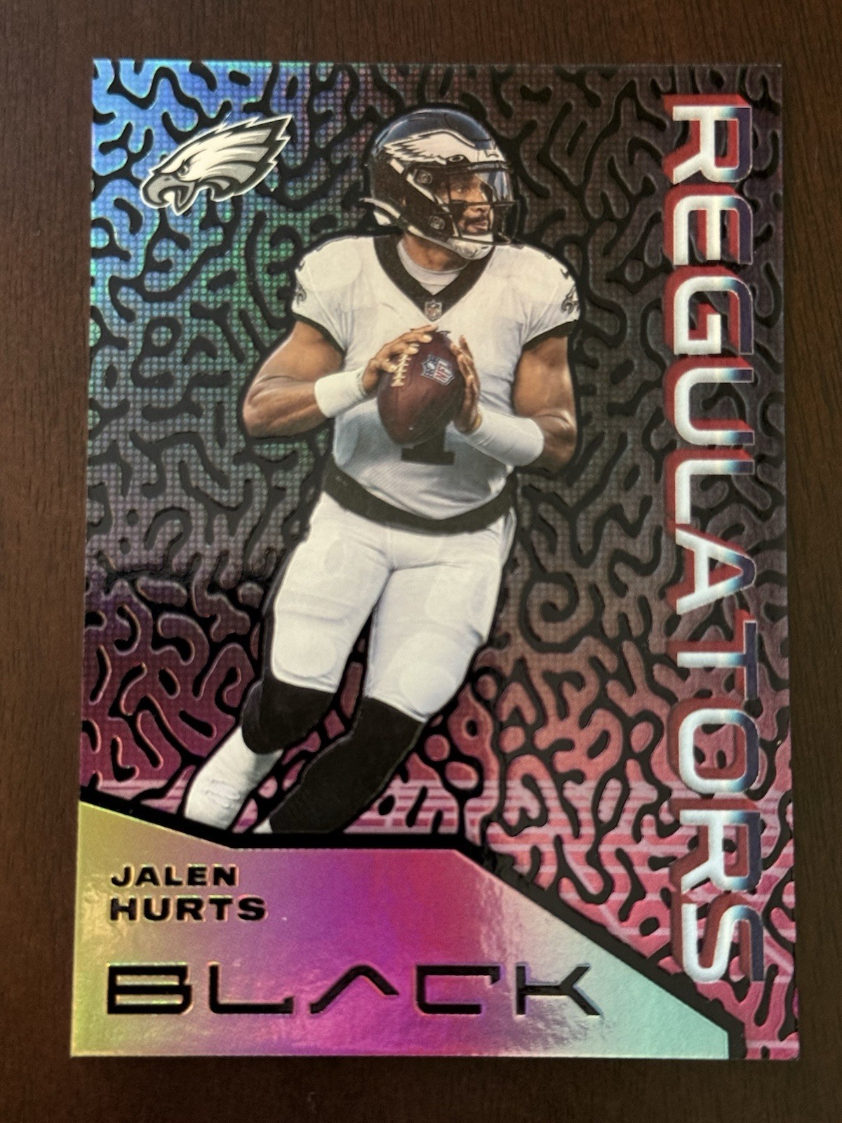 2021 Panini Black Football Eagles Jalen Hurts Regulators SP Case Hit