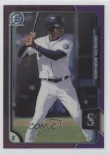 2015 Bowman Chrome Prospects Purple Refractor 195/250 Gareth Morgan #BCP66 z6b