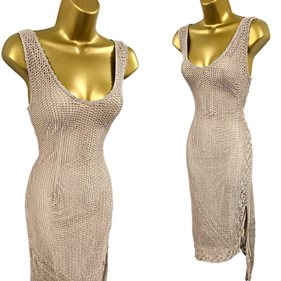 green emerald velvet dress Karen Millen Brown Figure Form Laced Detail Woven One Shoulder Midi Dress  UK 12