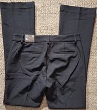 Express Women  s Editor Boot Midrise Black Flat Front Pant - 8R 32x33.5 NEW/NWT