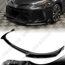 For 17-19 Toyota Corolla SE XSE Painted Black GT-Style Front Bumper Lip Spoiler