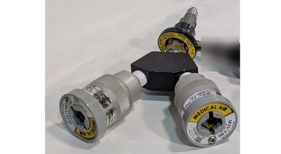 Allied Medical Oxequip Med*Star Quick-Connect to Double Y Coupler - Medical Air