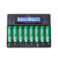 1100mAh Ni-MH AAA Battery with Charger,8 pcs 1100mAh AAA Ni-MH Batteries with...