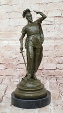 Historic Spanish Conqueror Warrior Bronze Sculpture Statue by E. Drouot Statue