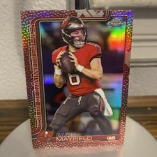 2025 Topps Chrome Baker Mayfield Pigskin Refractor #281