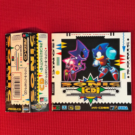 Sega Mega CD Sonic The Hedgehog w/Spine w/Reg card MCD Mega-CD Japan JPN JP Game