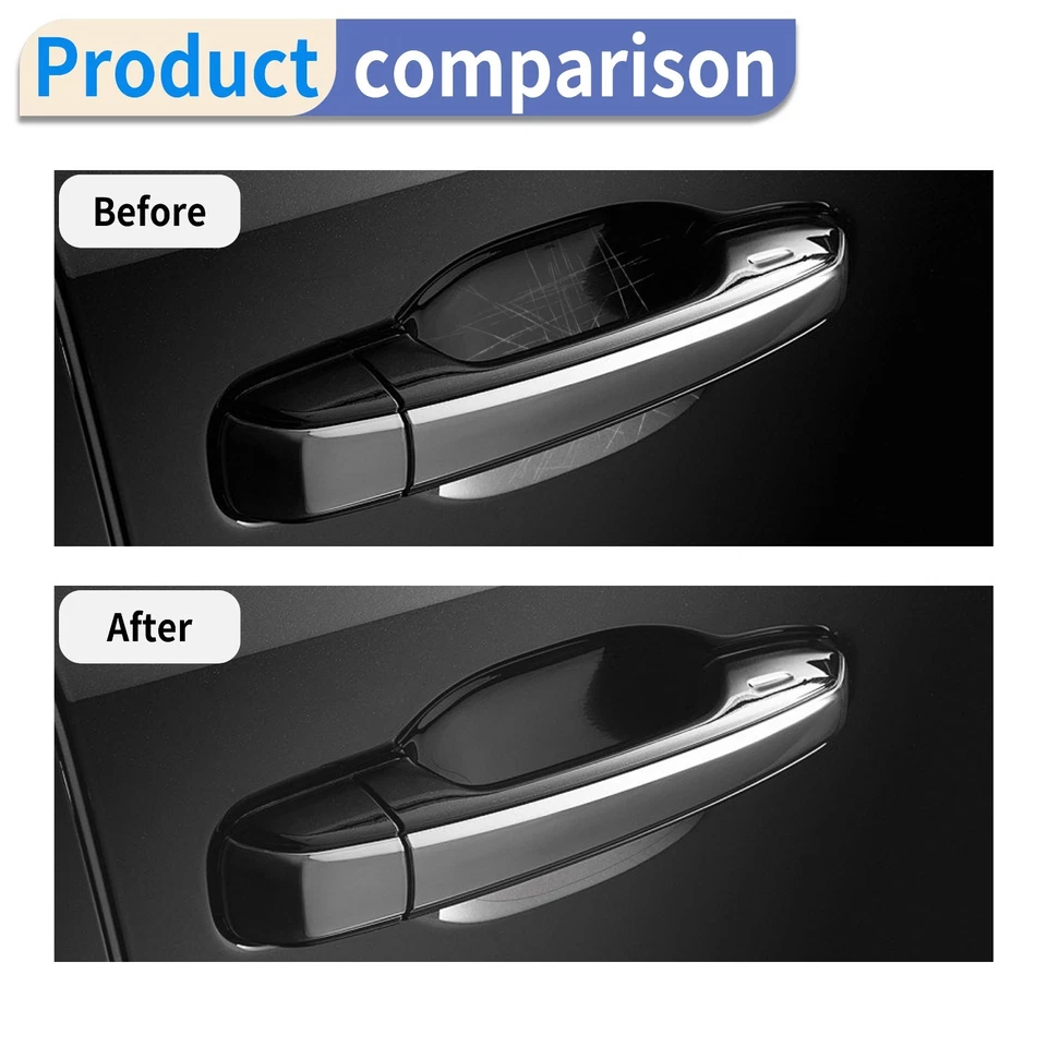 8pcs Anti Scratch Door Handle Cup Protector Cover For 2019-2022 Toyota RAV4 Foto 3 de 4