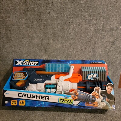 Zuru X-Shot Excel Crusher Blaster with 48 Darts Auto Rotating Belt NEW