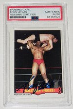 TONY ATLAS AUTOGRAPHED 1985 O-PEE-CHEE #36 TRADING CARD (PSA DNA) - WWE / WWF!