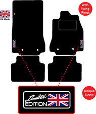 Tailored Car Floor Mats fits Jaguar XF 2008 to 2014 Unique Logos & Fixing Rings