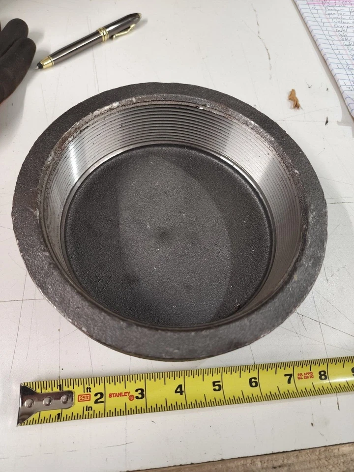 Anvil 6" Pipe Size Round Cap USA Malleable Iron FNPT Threaded Class 150 25CG56 - Image 2 of 3