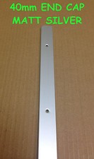 Kitchen Worktop Edging Trim MATT SILVER END CAP 40mm with screws *SPECIAL OFFER*