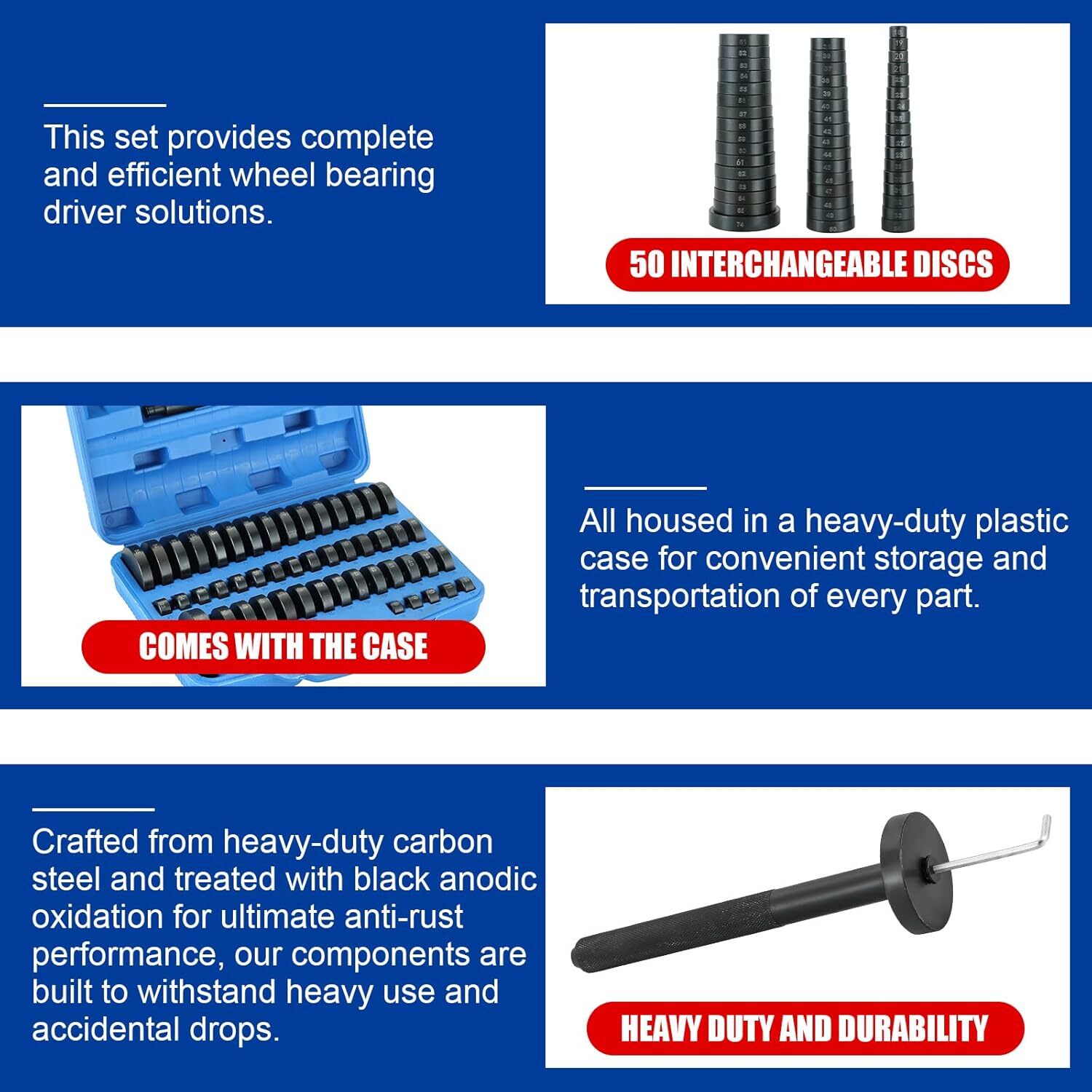 Bushing Installer Remover Bush Bearing Race Seal Driver Set Automotive ...