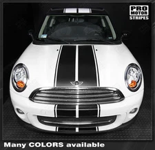 Mini Cooper 2008-2014 Clubman Sport Double Top Stripes Decals (Choose Color)