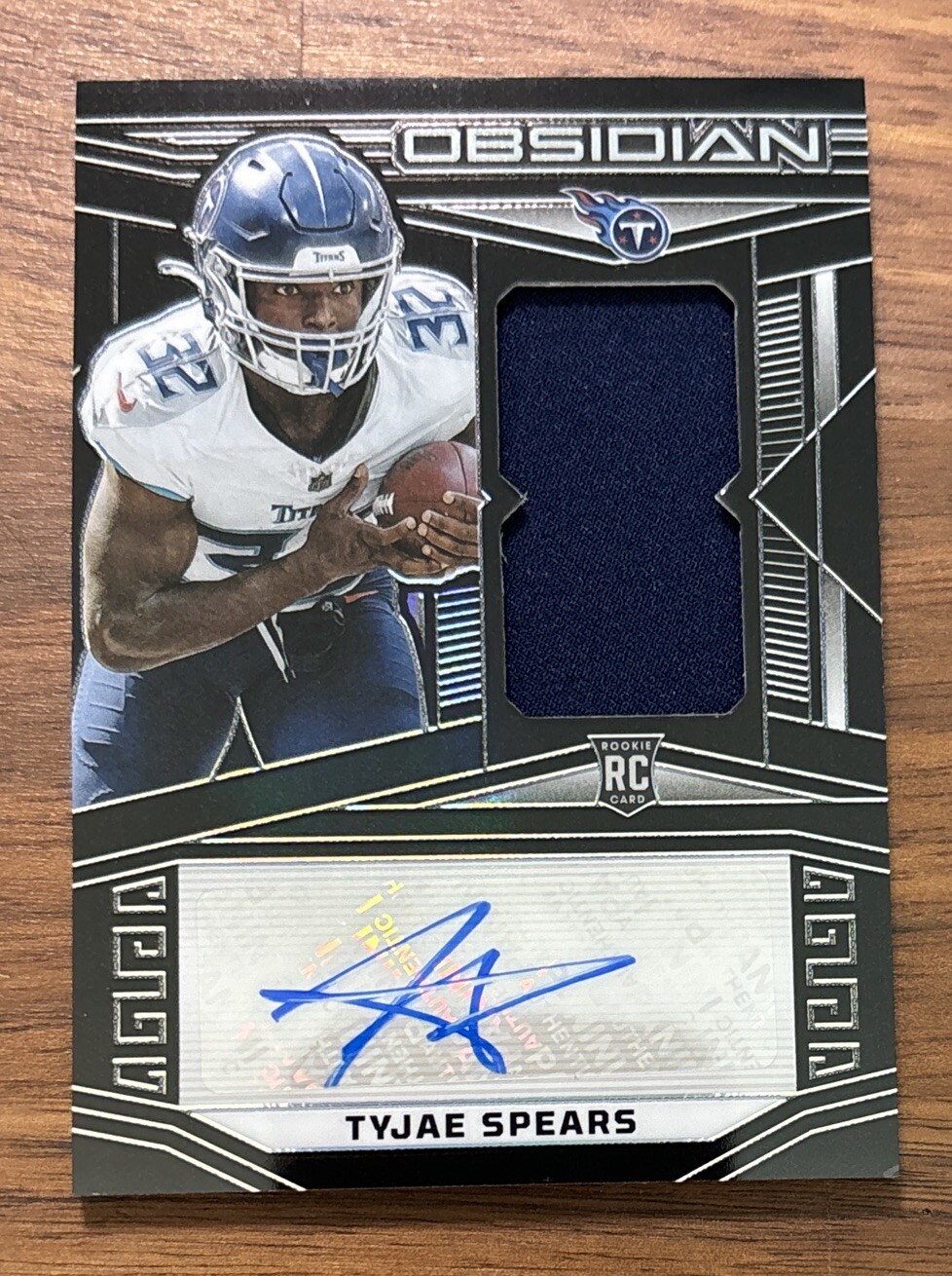 Tyjae Spears 2023 Obsidian Rookie RC Patch RPA Autograph Auto #121/199 Titans