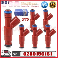 Set of 6 Upgrade 12 Hole For Jeep Cherokee 1999+ 4.0 EV6 Fuel Injector 24lb USA