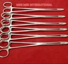 Hospital Surgical Gross Maier Dressing Forceps Stainless Steel Set Of 6PCS 