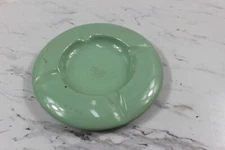 Jadite Jadeite Ashtray Hotel Vintage Crane 7 1/2" across heavy green ashtray