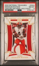 2022 Panini National Treasures Century Material Deshaun Watson H-Gold 8/10 PSA 8