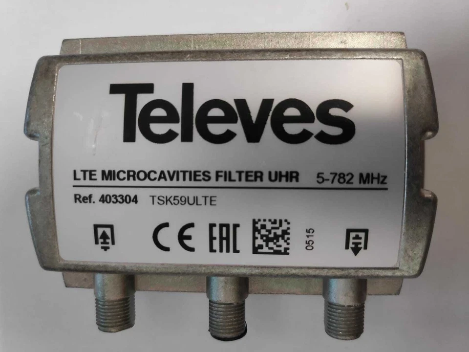 Filtro LTE microcavdades Televes Ref: 403304 (5 Mhz....782 Mhz) - Imagen 2 de 2
