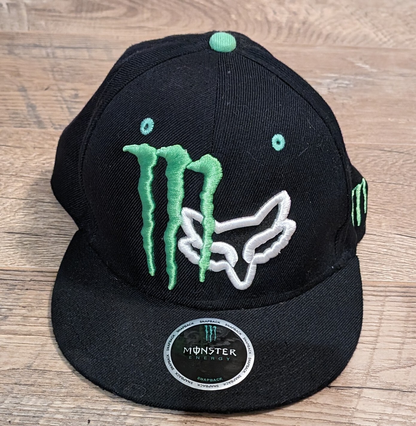 Fox Racing Hat Monster Energy Logo Black Cap Snapback… Gem