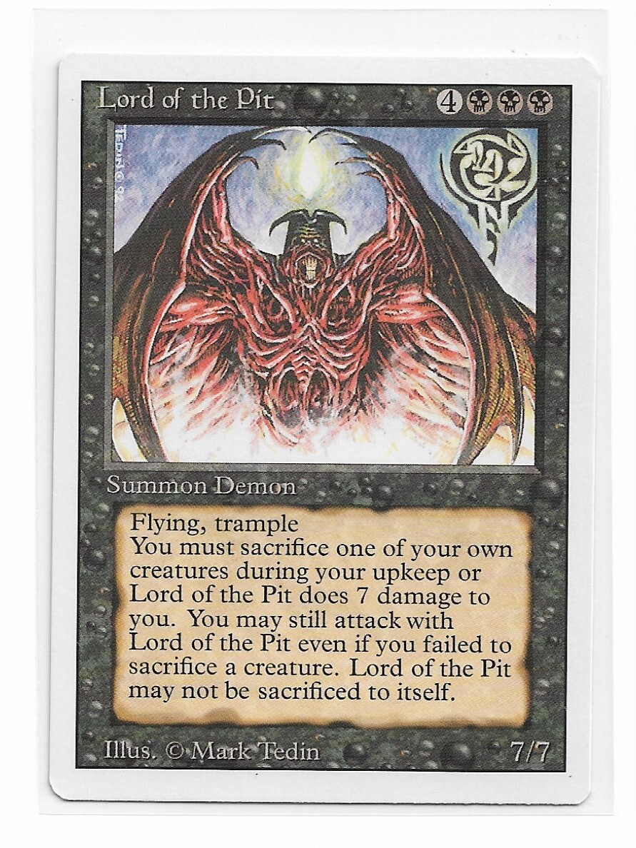 Magic the Gathering ~ MTG ~ 1x Lord of the Pit ~  MP ~ REVISED
