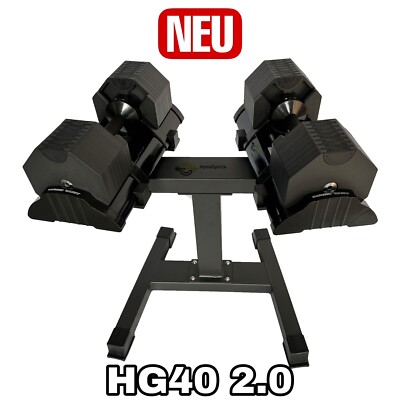 ABSOLUTE NEUHEIT- BIS 40 KG IN 2,5 KG SCHRITTEN AM GRIFF VERSTELLBARES HANTELSET