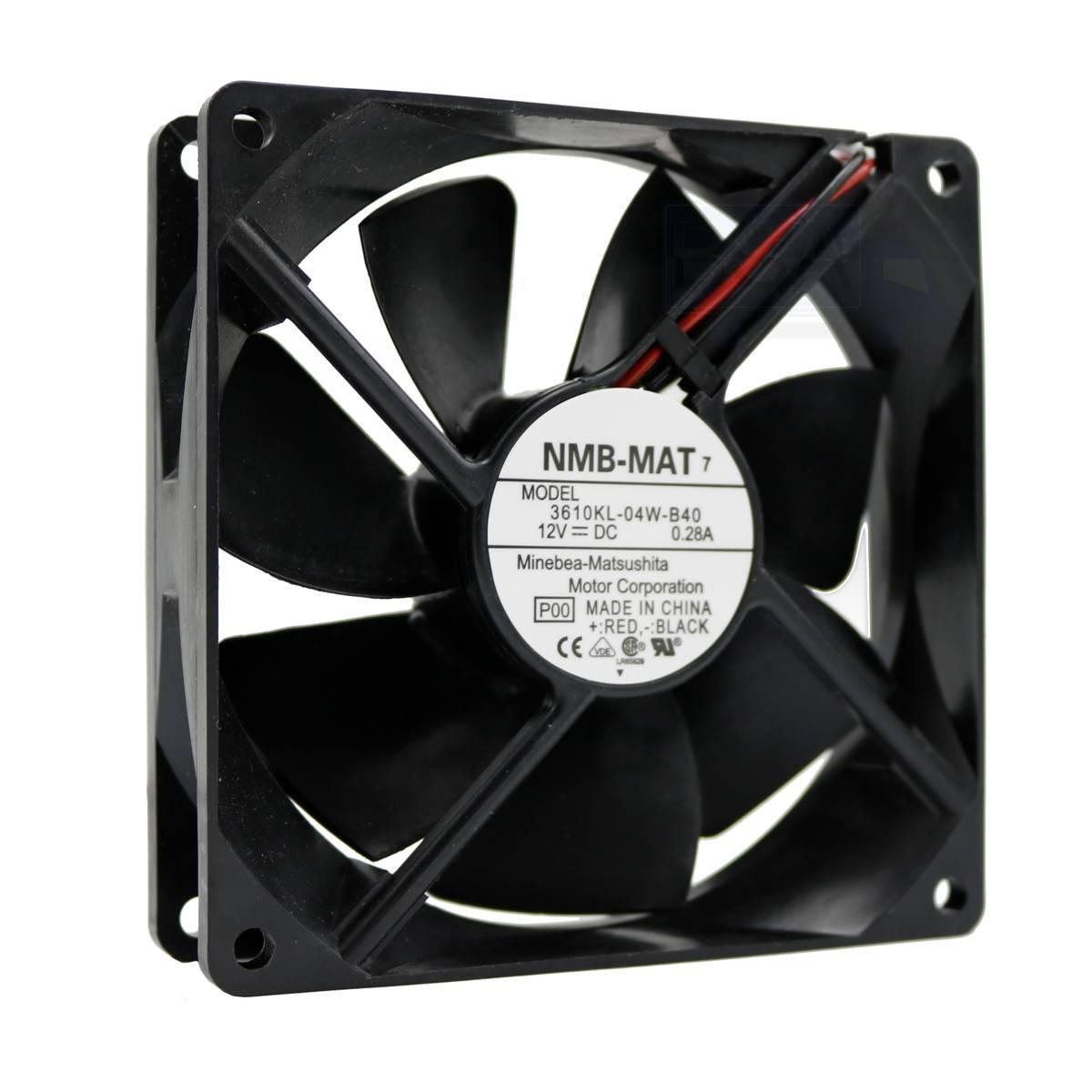 Ventola 92mm 92x92x25 NMB 3610KL-04W-B40 12V 0,28A DC Air Fan 9 cm 2 Fili (+/-)