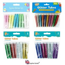 GLITTER TUBES Creative Craft Kids Card Making Scrapbooks Sparkle Decoupage UK