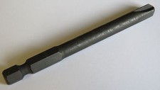 TORQUE PLUS No 8  IMPACT RATED security  SCREWDRIVER BIT 75MM 1/4" HEX 4 wing