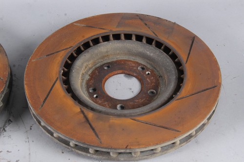 MITSUBISHI EVO X 10 MR GSR FRONT AND REAR SLOTTED BRAKE ROTORS DISCS - Picture 12 of 12