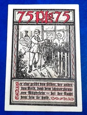 BOCHUM NOTGELD 75 PFENNIG 1921 EMERGENCY MONEY GERMANY BANKNOTE (31587)