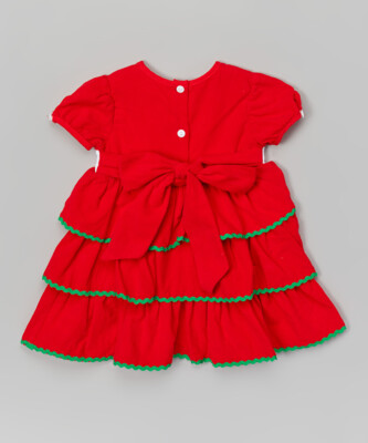 lil cactus christmas dress Lil Cactus smocked Christmas Dress S (6-7)