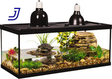 20-Gallon Deluxe Aquatic Turtle Reptile Tank Habitat Complete Starter Kit NEW