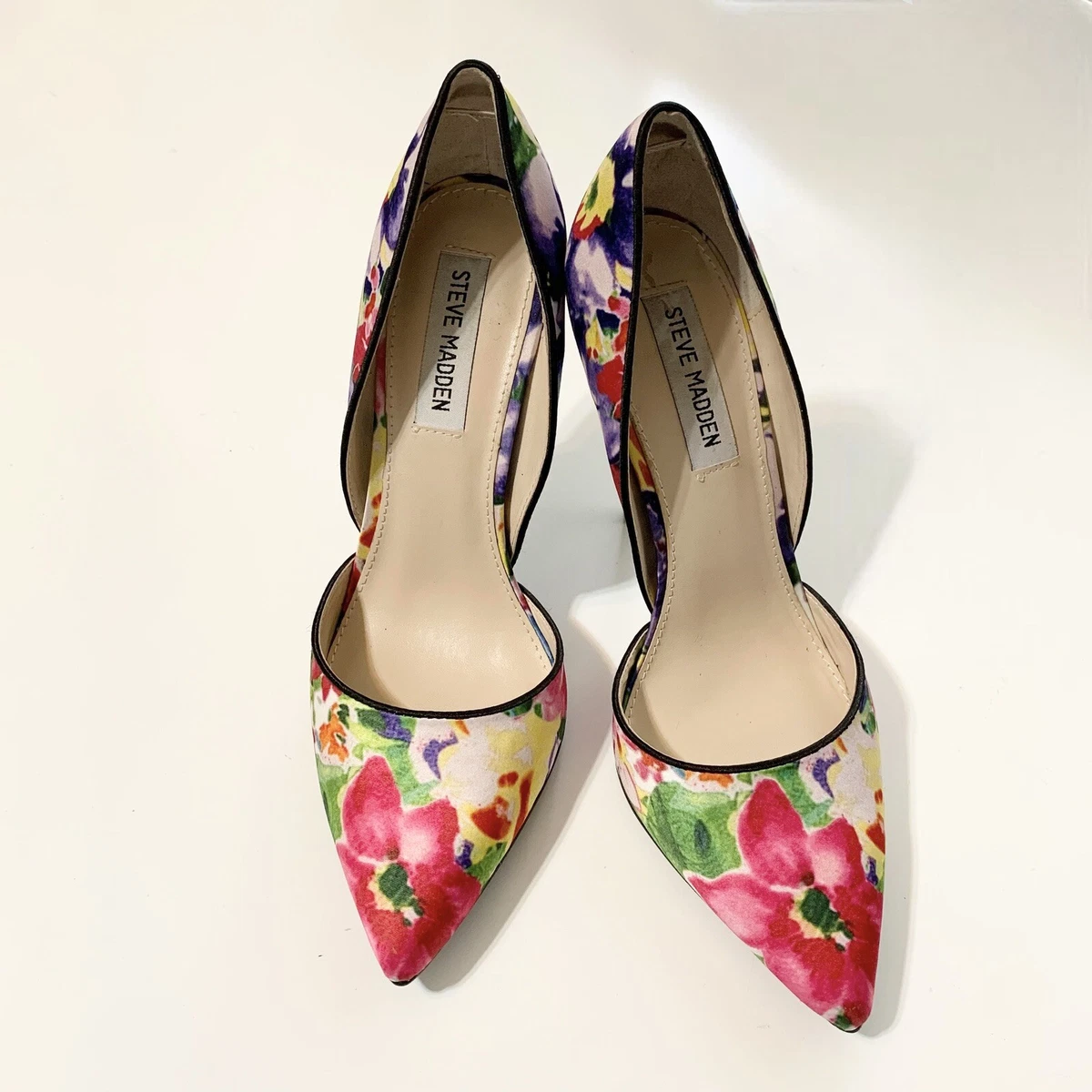 Pink and green store shoes heels