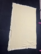 Vintage Chatham Acrylic Satin Trim Weave Blanket Yellow 92 x 80