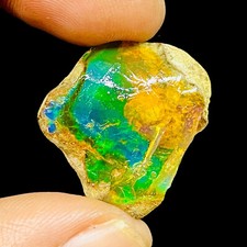 25.30 Cts Natural Ethiopian Opal Raw Rough 26x19mm Huge Untreated Loose Gemstone