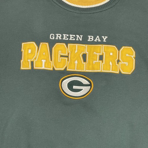 Felpa vintage Lee Sport Green Bay Packers girocollo ricamata da uomo taglia XL - Foto 2 di 6