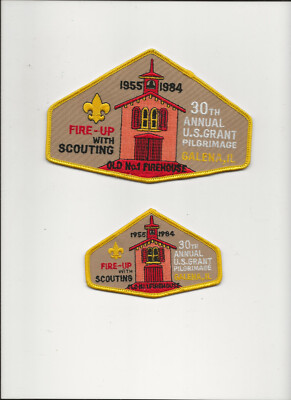 GRANT  PILGRIMAGE  1984  Jacket & Pocket patch  GALINA, ILL. Boy Scout BSA 11-13